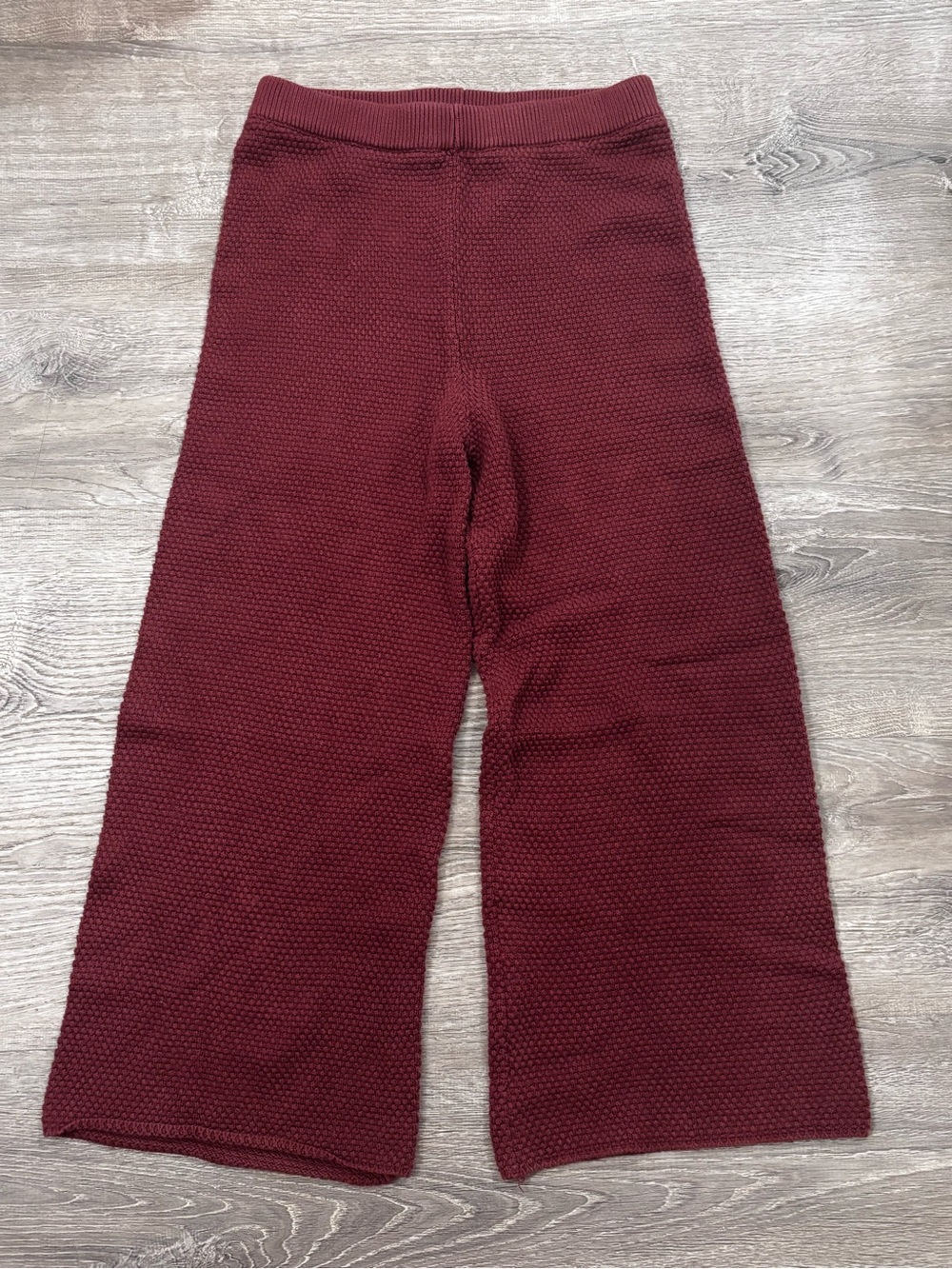 Free People Hailee Knit Cotton Pants Rust Red Size Small